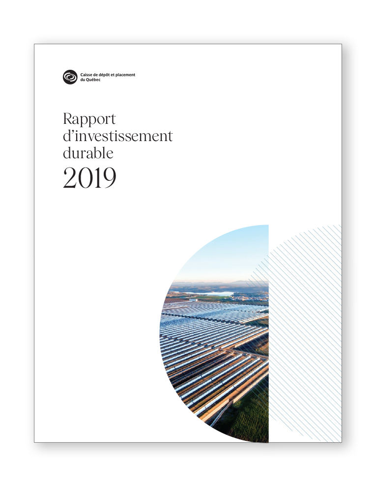 Couverture de notre Rapport d’investissement durable 2019.