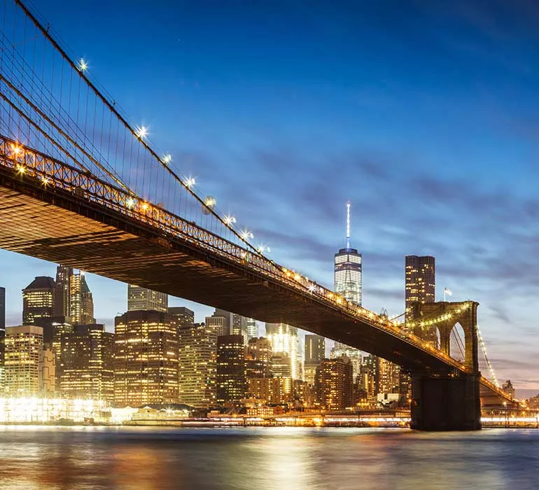 Picture of New York City’s skyline at night