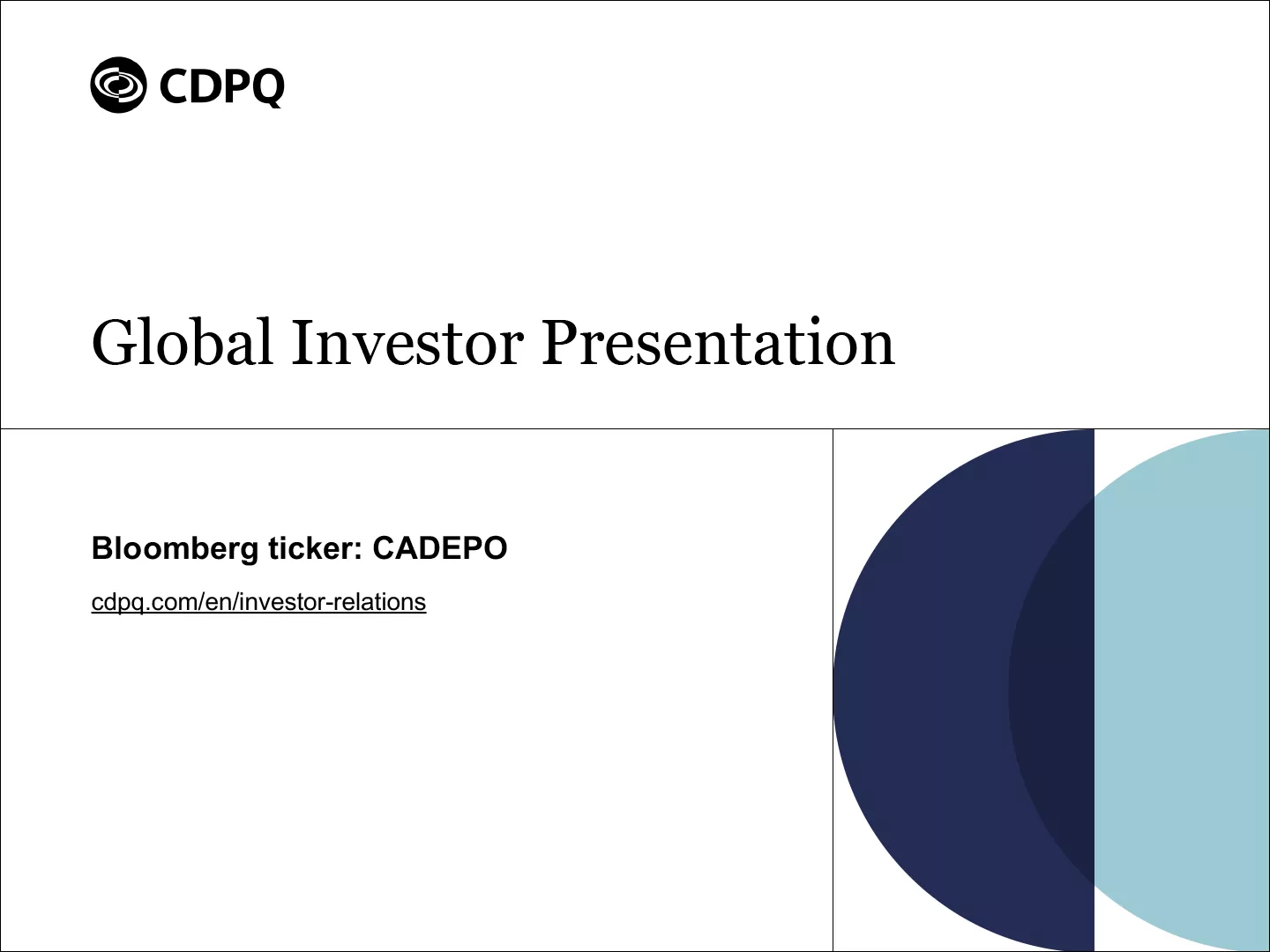 Global Investors Presentation.