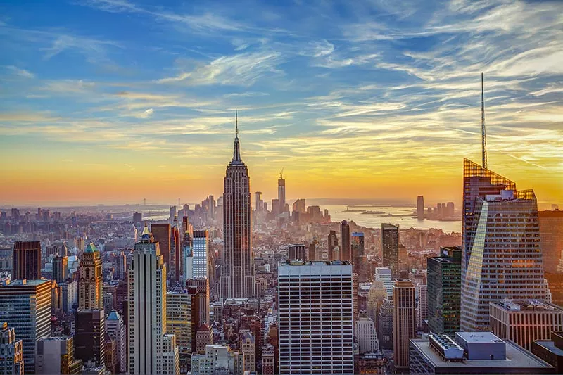 Vue aérienne de la ville de New York