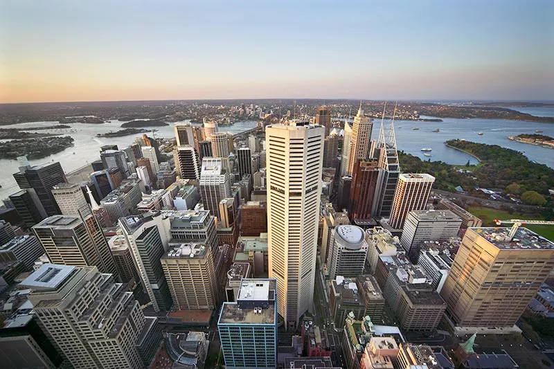 Vue aérienne de la ville de Sydney